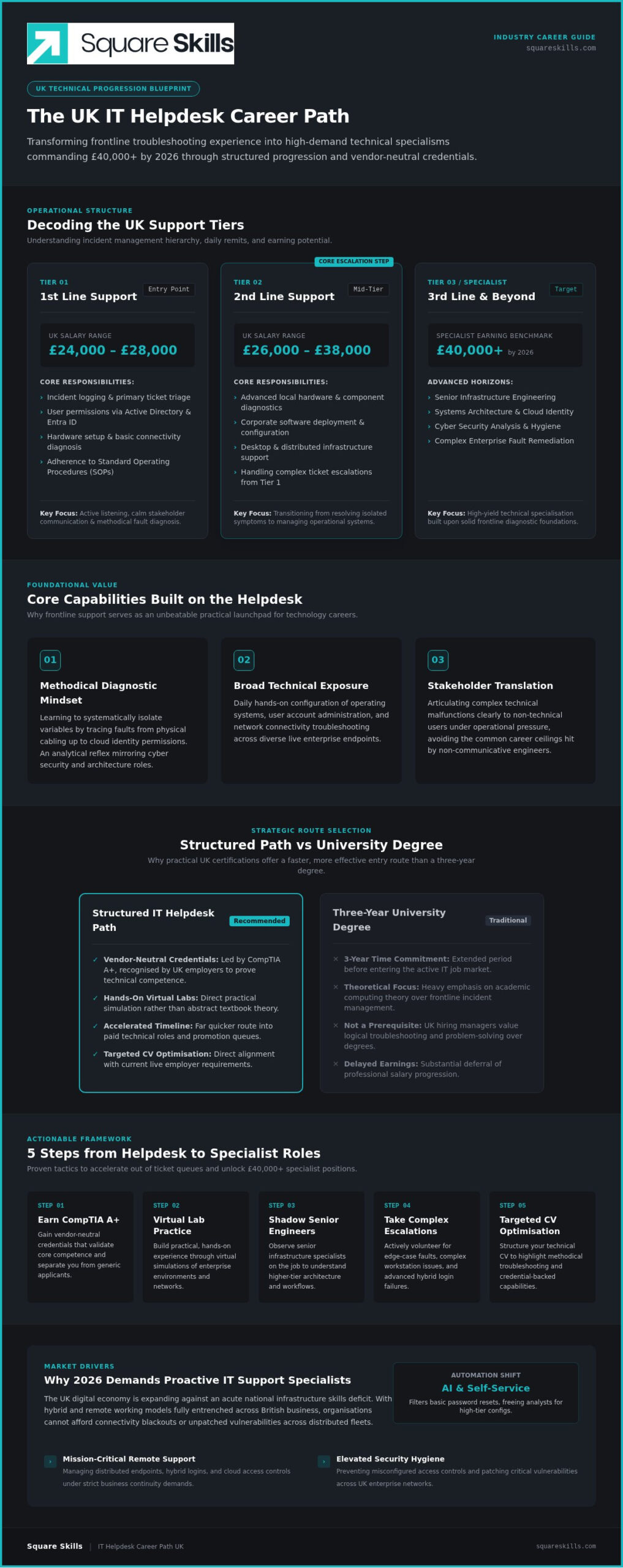 The IT Helpdesk Career Path in the UK: Your 2026 Roadmap to a £40k+ Salary
